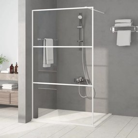 vidaXL Divisória de chuveiro branco 115x195 cm vidro ESG transparente