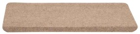 Tapetes de escada adesivos 30 pcs 65x24,5x3,5 cm bege
