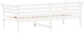 Sofá-cama 90 x 200 cm madeira de pinho maciça branco