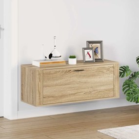 Sapateira parede 100x35x38 cm derivados madeira carvalho sonoma