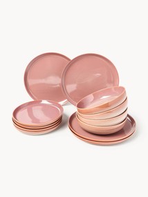 Reactive Glaze Tableware Set Havana, Set of 12
