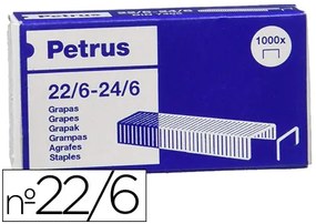 Agrafos Petrus Galvanizada 22/6 Caixa 1000 Unidades
