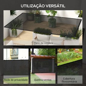 Vela de Sombra Retangular 3x2 m Toldo Vela para Jardim Proteção Solar