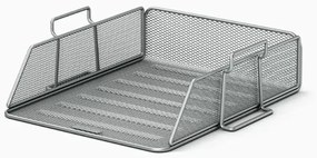Tabuleiro Aço Empilhável Cinza 310x292x81 mm