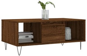 Mesa de centro 90x50x36,5cm derivados madeira carvalho castanho