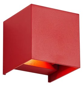 Candeeiro de parede exterior moderno vermelho escuro Incl. LED IP54 - Edwin