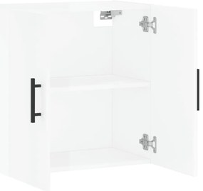 Armário de parede 60x31x60cm derivados madeira branco brilhante