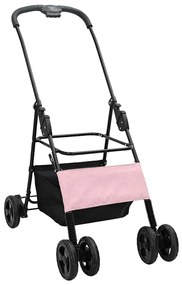 Carrinho de Pet Dobrável Rosa 81 x 47 x 99 cm Tecido Oxford