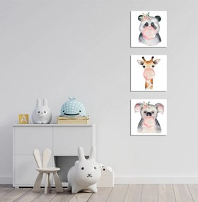 Pintura Decorativa em Tela FAH10 – Multicolor – 30 x 30 cm (3 Peças)