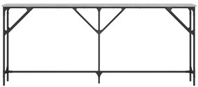 Mesa consola 180x23x75 cm derivados de madeira cinzento sonoma