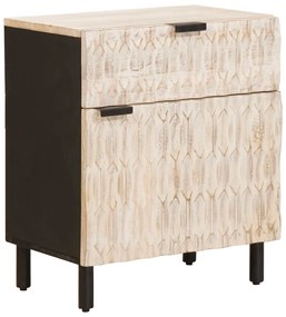 vidaXL Armário de Cabeceira com gaveta Branco 50 x 33 x 60 cm