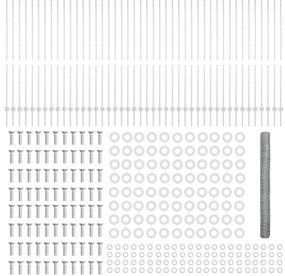 Postes para Cerca vidaXL 22 pcs U-Channel 160 cm Aço Galvanizado