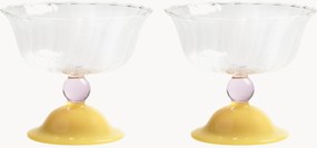 Taças de champanhe artesanais em vidro borossilicato Tulip, conjunto de 2