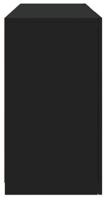 Aparador com luzes LED 123x37x67 cm preto
