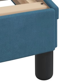 Cama com colchão 90x200 cm veludo azul
