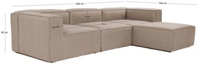 ****  
Sofá de Canto Fora – Castanho – 297x66x190 cm

**