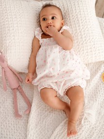 Oferta do IVA - Conjunto de vestido e calções bloomer, para bebé cru