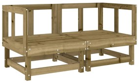 7 pcs conjunto lounge de jardim madeira de pinho impregnada