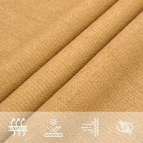Para-sol estilo vela retangular 160 g/m² 2x3 m PEAD areia