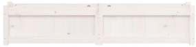 Vasos/floreiras de jardim 2 pcs madeira de pinho maciça branco