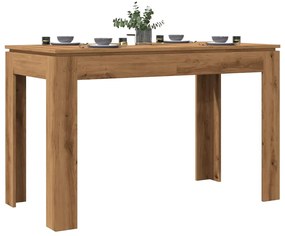Mesa de jantar 120x60x76cm derivados madeira carvalho artisiano