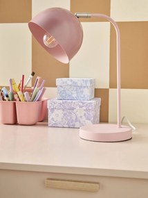 Candeeiro de mesa em metal bicolor rosa