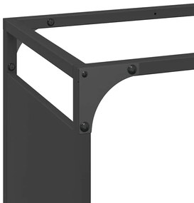 Suporte para lenha 44x28x65 cm aço laminado a frio preto