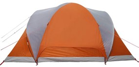 Tenda familiar cúpula para 6 pessoas impermeável cinza/laranja
