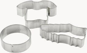 Cortadores de bolachas de metal futebol Soccer Baking, conjunto de 3