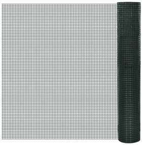 Cerca arame p/ galinheiro c/ revestimento PVC 25x1 m aço verde