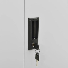 Armário de escritório 90x40x102 cm aço cinzento-claro