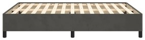 Estrutura de cama sem colchão 140x200 cm veludo cinzento-escuro