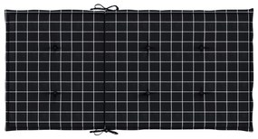 Almofadões cadeira encosto baixo 2 pcs tecido xadrez preto