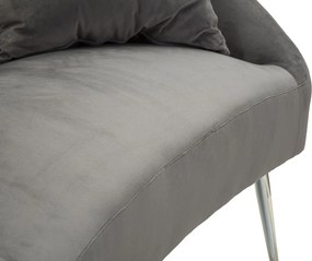 SOFÁ COM ALMOFADAS CINZENTO 137X69X79 CM