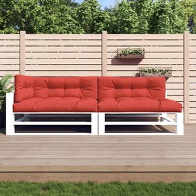 vidaXL Almofadões para móveis de paletes 5 pcs tecido vermelho