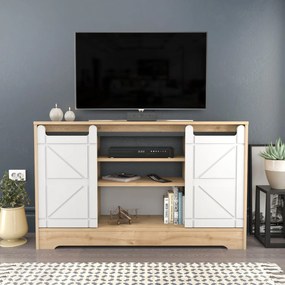 Móvel para TV Ahris – Carvalho Branco – 140x35x85 cm