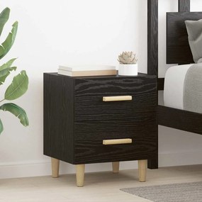 vidaXL Armário de cama com gaveta Carvalho preto 40 x 35 x 47,5 cm