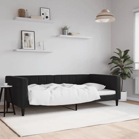 Sofá-cama 100x200 cm veludo preto