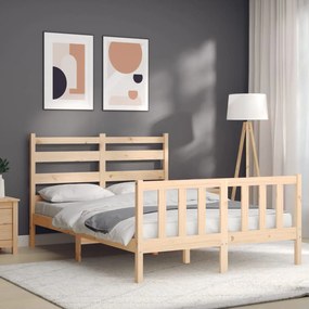 Cama sem colchão 140x200 cm madeira de pinho maciça