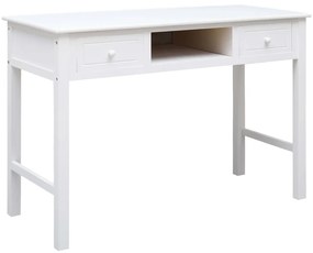 vidaXL Secretária 110x45x76 cm madeira branco