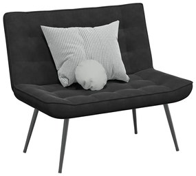 vidaXL Banco 110x74x84 cm veludo preto