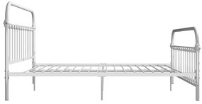 Estrutura de cama 180x200 cm metal branco