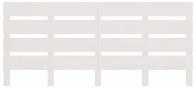 Cabeceira de cama 160x3x80 cm pinho maciço branco