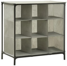 vidaXL Sapateira 57x36x61 cm tecido-não-tecido e aço cinzento