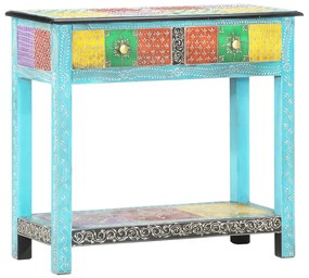 Mesa consola pintada à mão 80x35x75 cm mangueira maciça