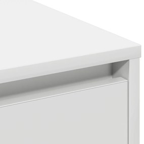 Aparador LED em Branco - 71x34,5x75 cm, Feito de Madeira Engenheirada