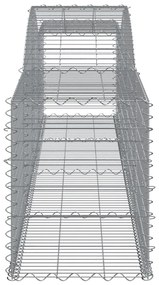 Cestos gabião arqueados 9 pcs 400x50x60/80 cm ferro galvanizado