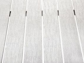 Conjunto de jardim 6 lugares em alumínio branco 180 x 90 cm VERNIO Beliani