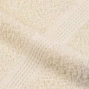 8 pcs Conjunto de toalhas 360 gsm 100% algodão creme