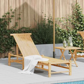 vidaXL Espreguiçadeira 55x199x30 cm bambu